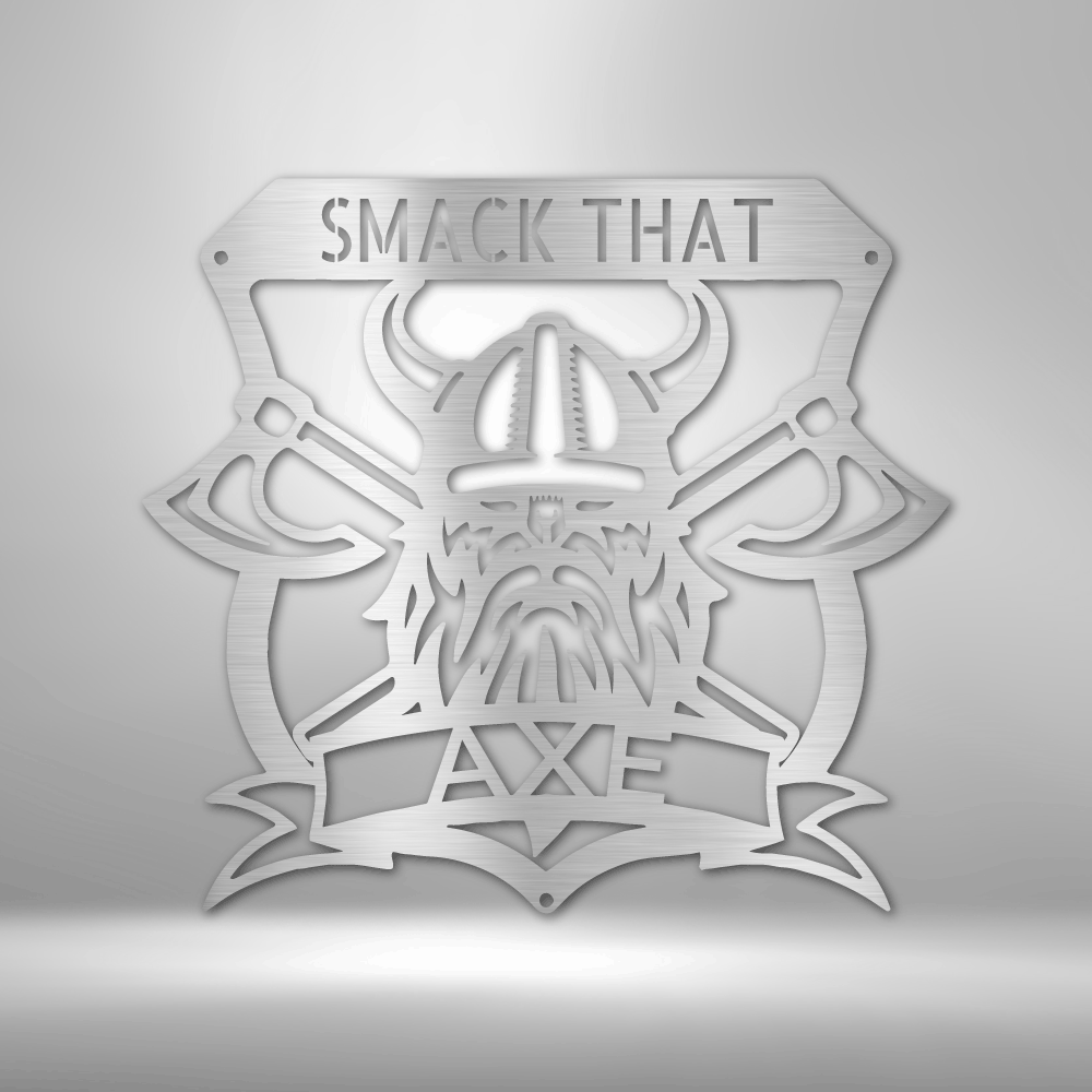 Battle Axe Plaque Monogram - Personalized Steel Sign - Throttle Society